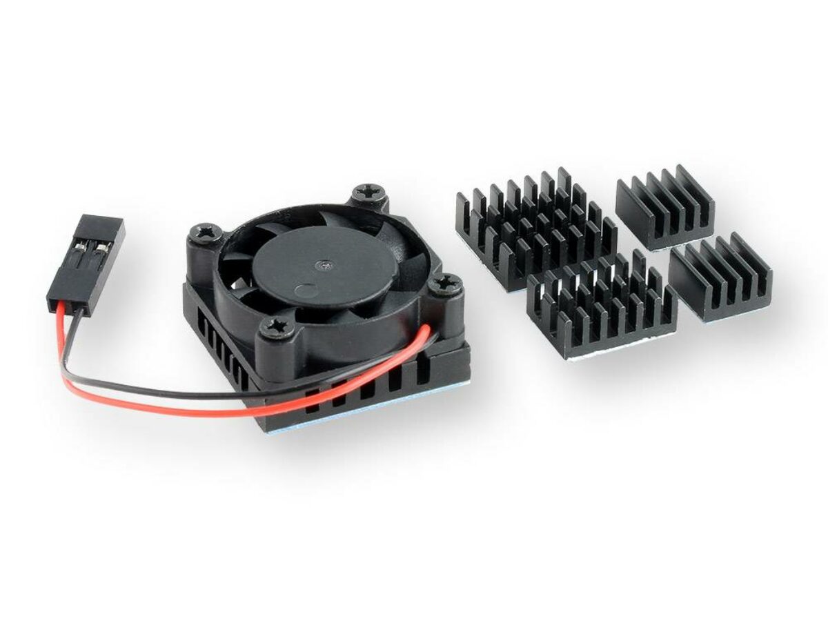 Lot De 3 Dissipateurs Thermiques Noir Anodisé Pour Raspberry Pi B/B+/RP2 - Radiateur Aluminium, Refroidissement Actif