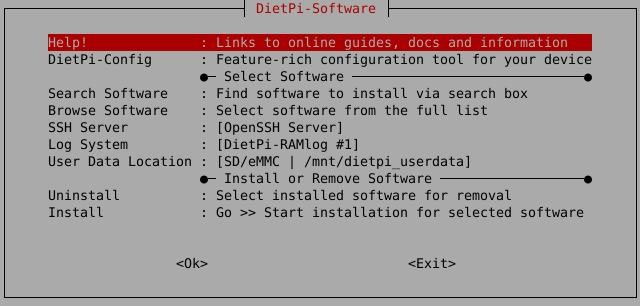 dietpi-software meilleur os lite raspberry